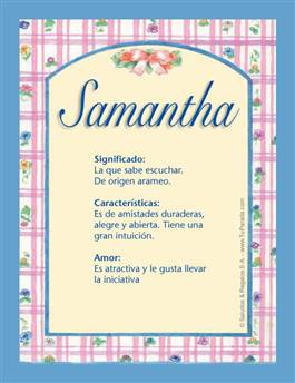 Nombre Samantha
