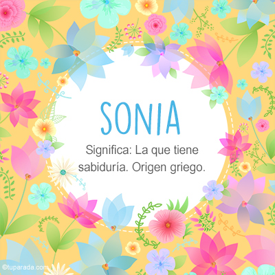 Significado Nombre Sonia