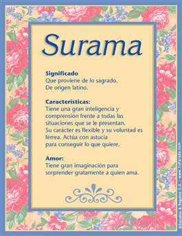Significado del nombre Surama