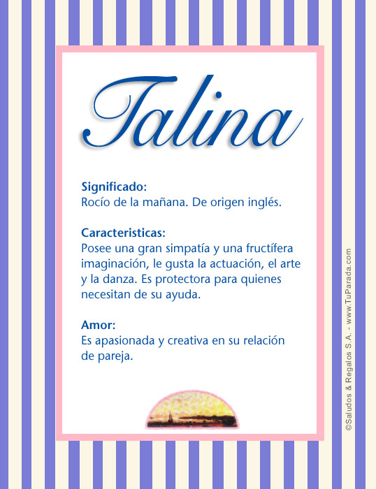 Tarjeta - Talina