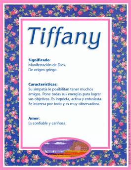 Significado del nombre Tiffany