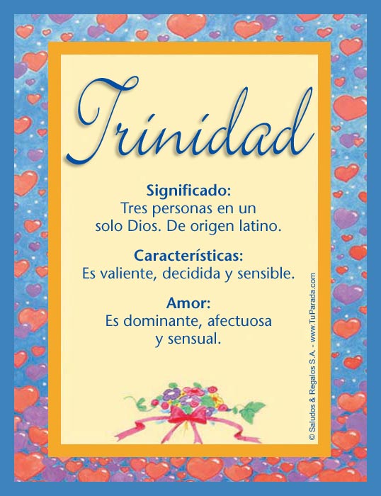 Trinidad T, tarjetas