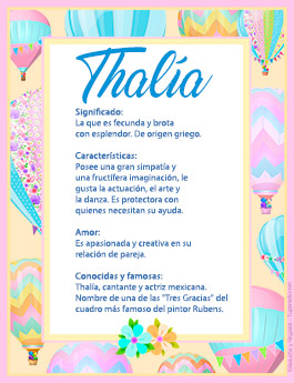 Significado del nombre Thalía