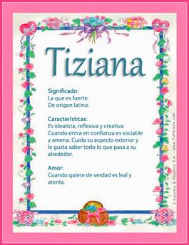 Significado del nombre Tiziana