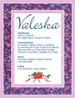 Significado del nombre Valeska