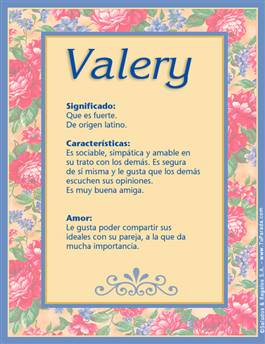 Significado del nombre Valery