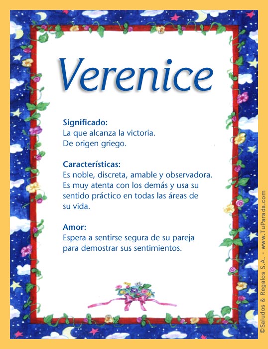 Tarjeta - Verenice