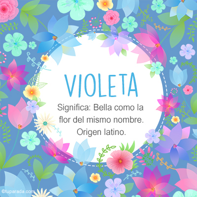 Significado Nombre Violeta