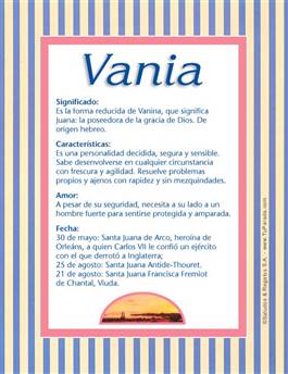 Nombre Vania