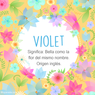 Significado Nombre Violet