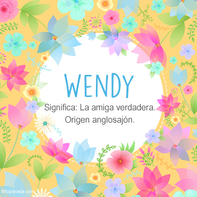 Significado Nombre Wendy