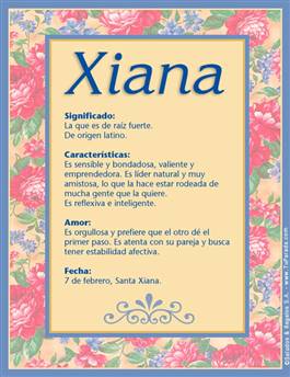 Nombre Xiana
