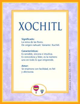 Significado del nombre Xochitl