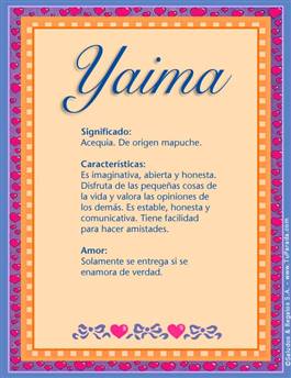 Significado del nombre Yaima