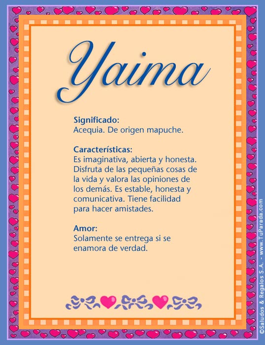 Tarjeta - Yaima