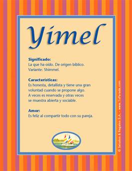 Significado del nombre Yimel