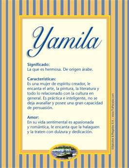 Significado del nombre Yamila
