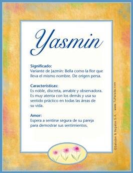 Nombre Yasmin