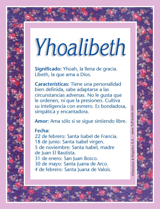 Tarjeta - Yhoalibeth