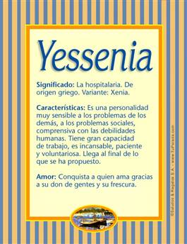 Significado del nombre Yessenia
