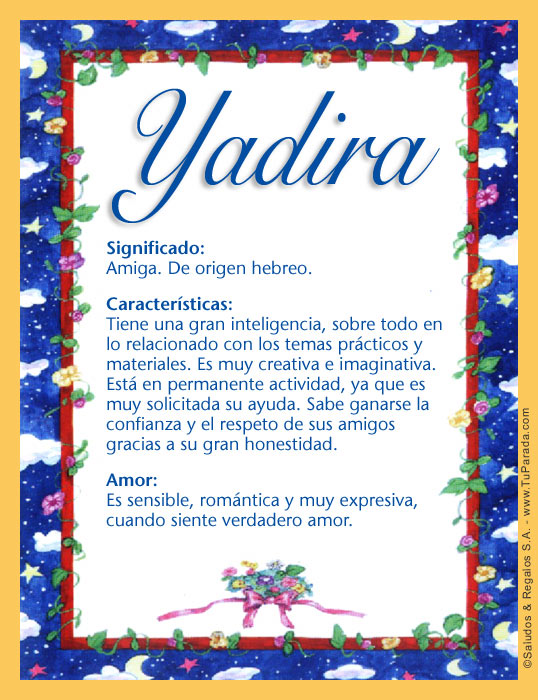 Tarjeta - Yadira