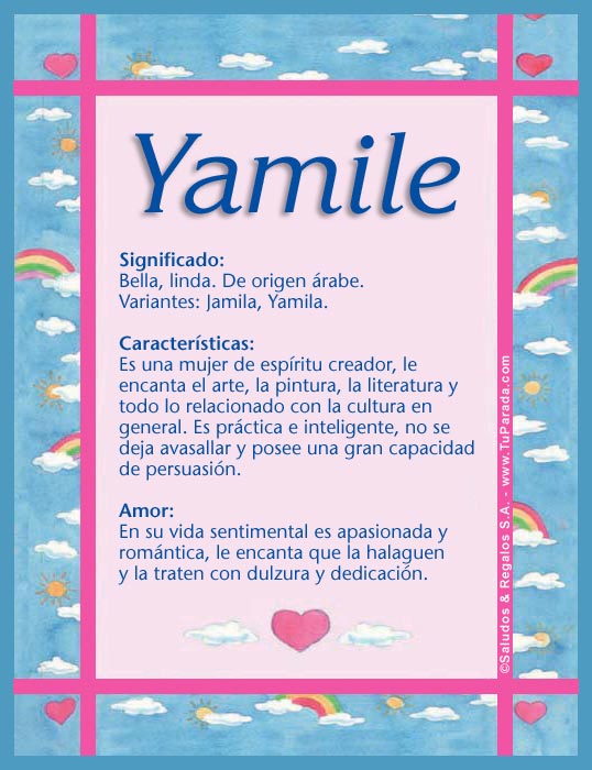 Tarjeta - Yamile