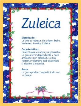 Significado del nombre Zuleica