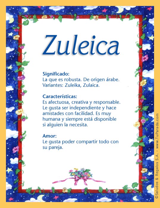 Tarjeta - Zuleica