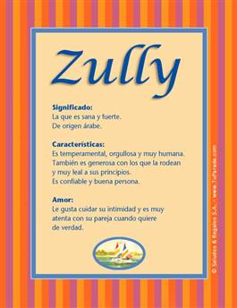Significado del nombre Zully