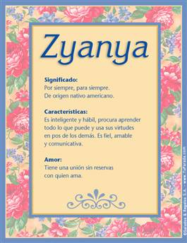 Significado del nombre Zyanya