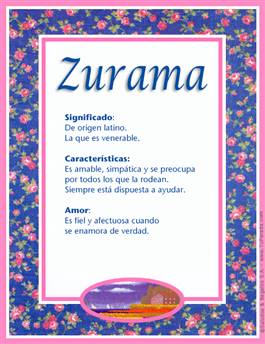 Significado del nombre Zurama
