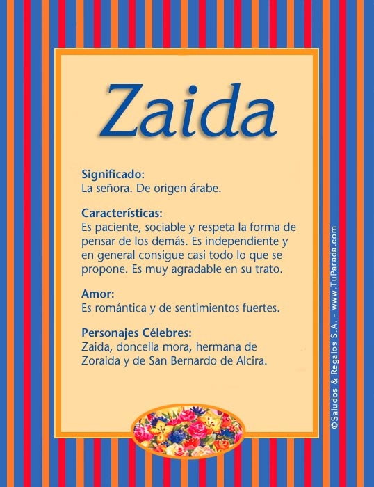 Zaida - Z, tarjetas