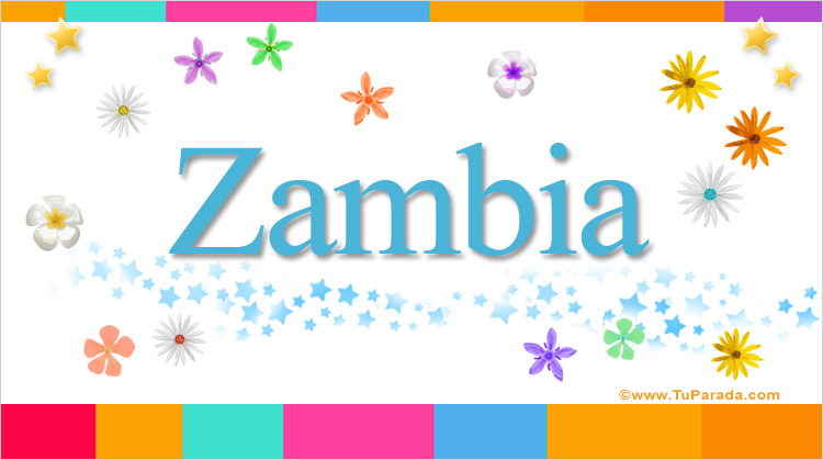 Nombre Zambia, Imagen Significado de Zambia