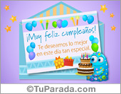 Tarjeta de sobre sorpresa de cumpleaños