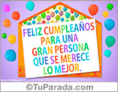 Sobre sorpresa para una gran persona