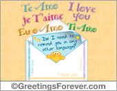 I love you