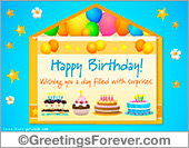 Surprise envelope with cakes