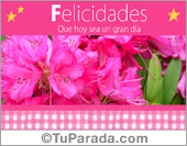 Tarjeta de flores rosas
