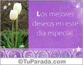 Postal para un día especial con flores