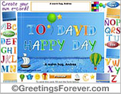 Write the name that you want with your own personal message.