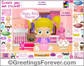 Girl Baby Shower ecard