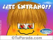 Tarjeta de te extraño divertido