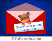 Tarjeta de Quiero verte pronto
