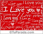 I love you