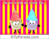 Tarjeta de amor con cupcakes