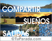 Tarjeta romántica con paisajes