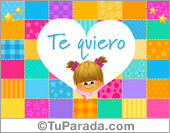 Tarjeta de hola y te quiero