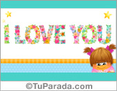 Tarjetas postales: I love you para alguien especial