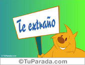 Tarjeta virtual de te extraño