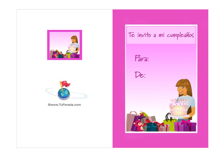 Tarjeta de Invitaciones para imprimir